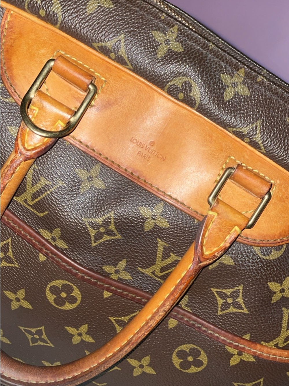 Louis Vuitton Monogram Canvas Brown Travel Satchel - Picture 9 of 9